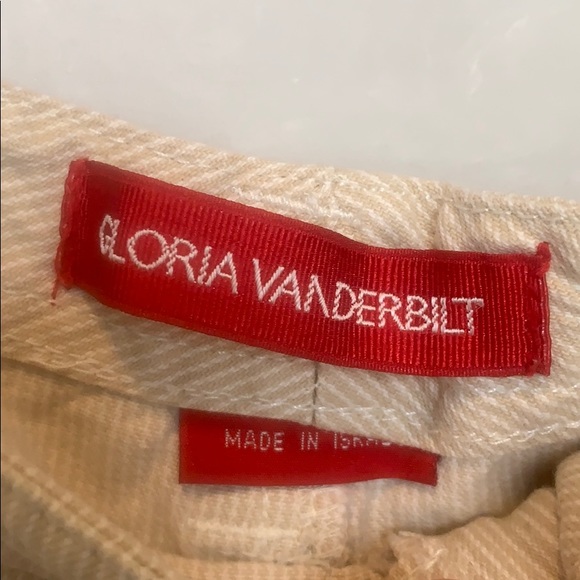 Gloria Vanderbilt Wide Leg Cropped Pants Cream 12 - Picture 3 of 4